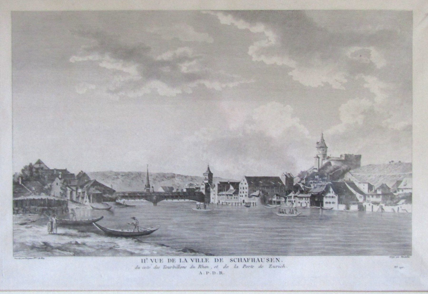 Gravures: Schaffhausen  Originalkupferstich 1780 – D'occasion à Rafz par Helvet32 1