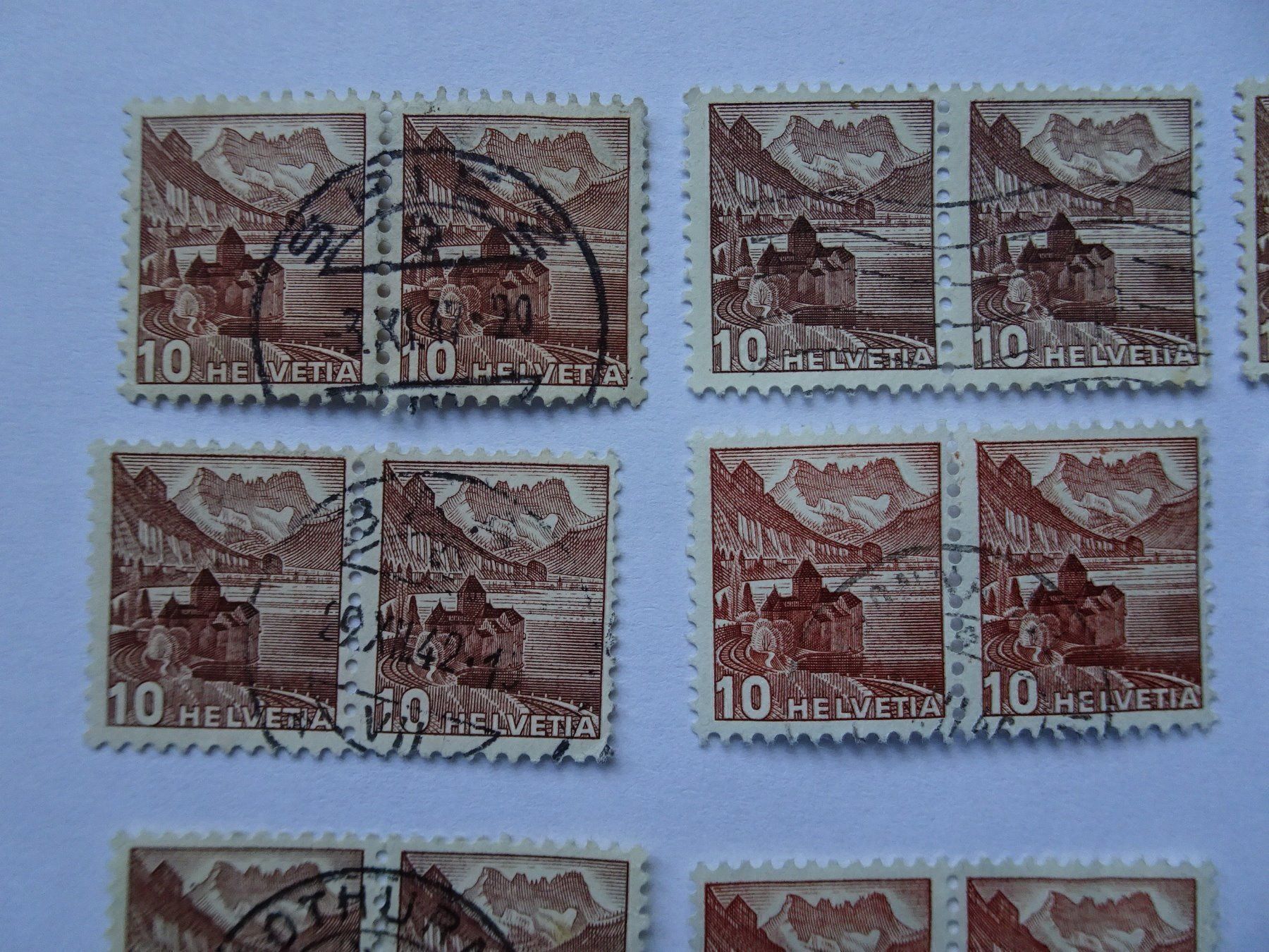 Alle Briefmarken: 1939/42  2er-Streiffen – Gebraucht aus Aadorf von Chnorli-Furz 1