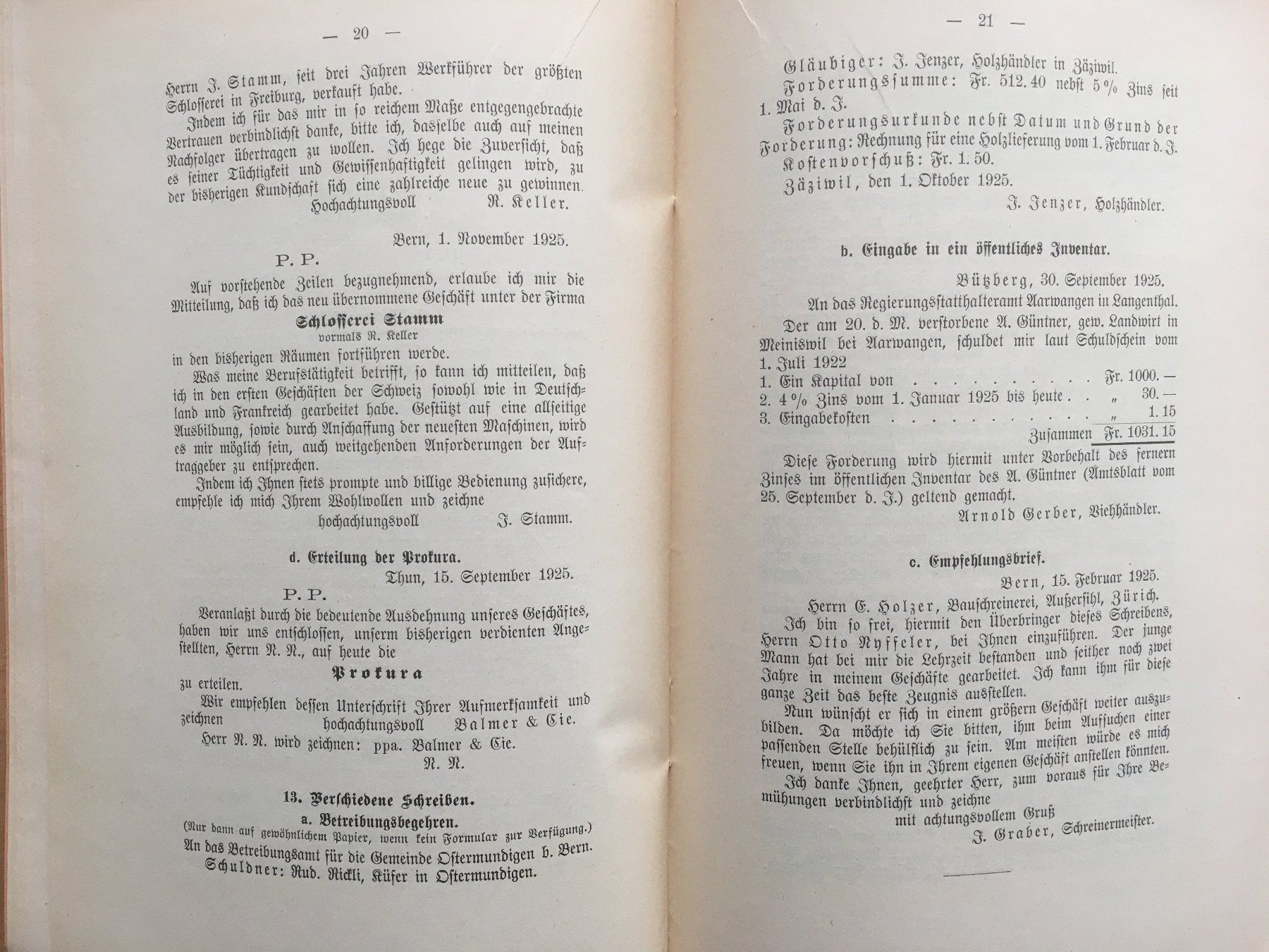 Bücher: Geschäftskorrespondenz - A. Spreng (1926) – Gebraucht aus Grenchen von Kogi7 6