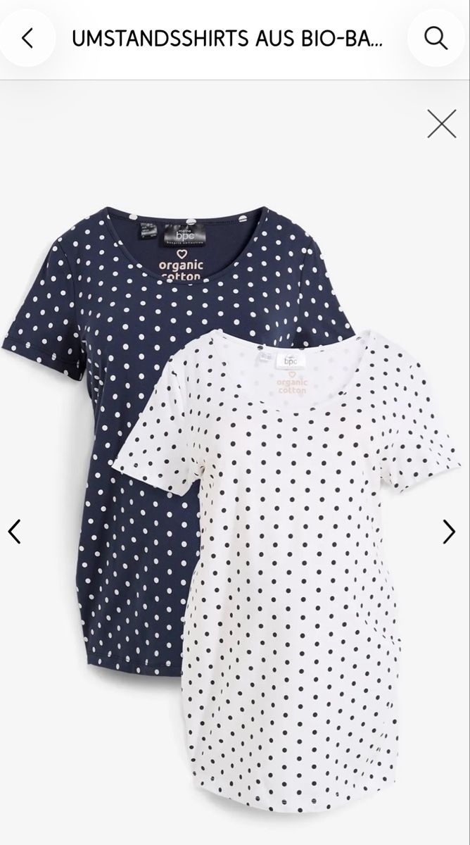 T-shirt: 2 Umstandsshirts, gepunktet, blau & weiss – Nuovo (secondo la descrizione) da Hildisrieden venduto da Gwennn 2