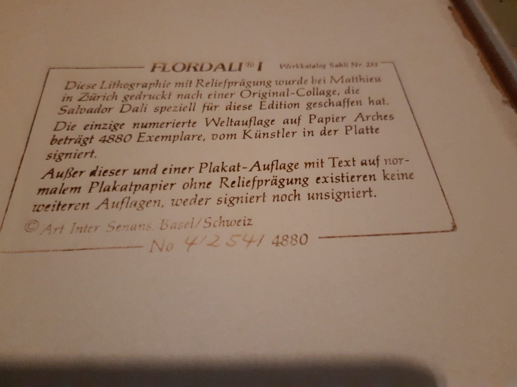 Grafica & Litografie: original Dali – Usato da Nenzlingen venduto da markbaum 1