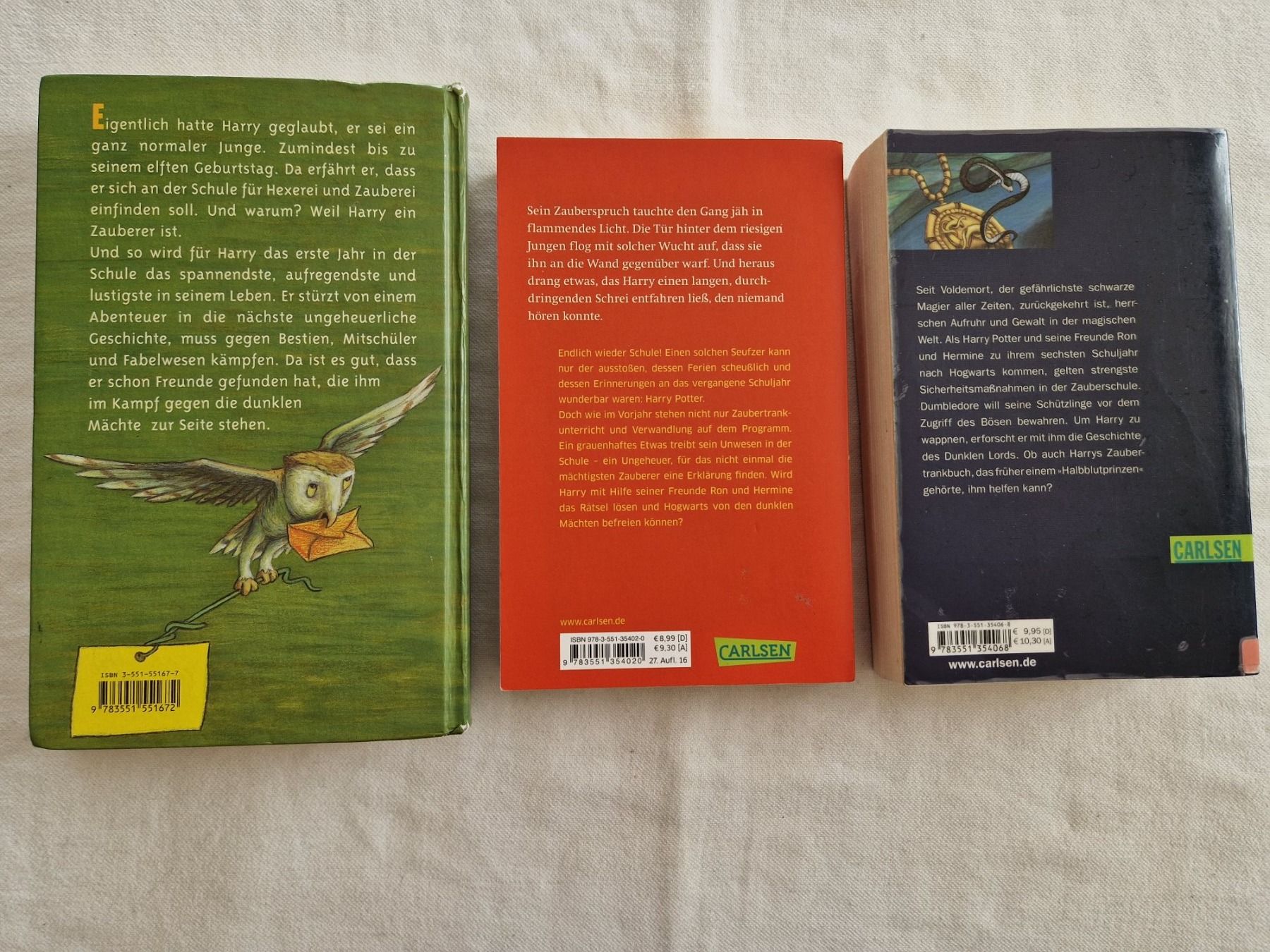 Bücher: 3 Harry Potter Bücher Teil 1, 2, 6 – Gebraucht aus Rebstein von Ajs_Toy_Palast_1 1