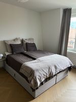 Boxspringbett mit Stauraum grau