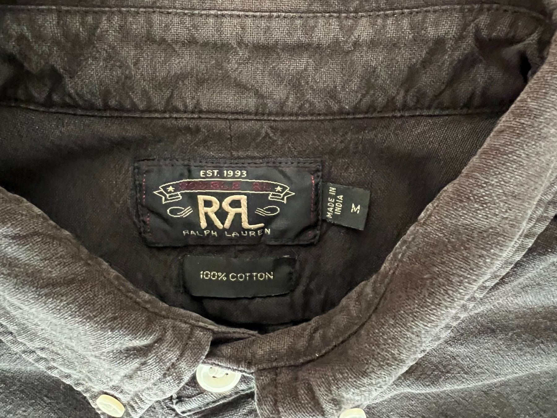 Ralph Lauren Camicie: RRL Button Down Oxford Shirt Black "M" – Usato da Solothurn venduto da limepie 2