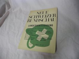 MILITÄR BUCH  NEUE SCHWEIZER RUNDSCHAU  LANDESVERTEIDIGUNG
