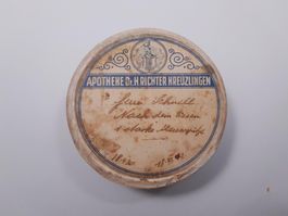 Antike Dose / Apotheke Dr. H. Richter Kreuzlingen 1872