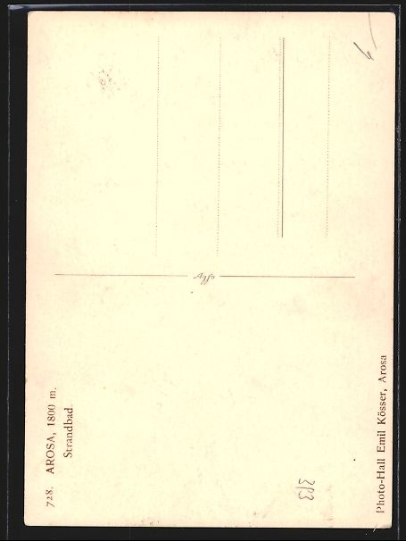 Cartoline postali: AK Arosa, Strandbad – Usato da Berlin venduto da bartko-reher 1