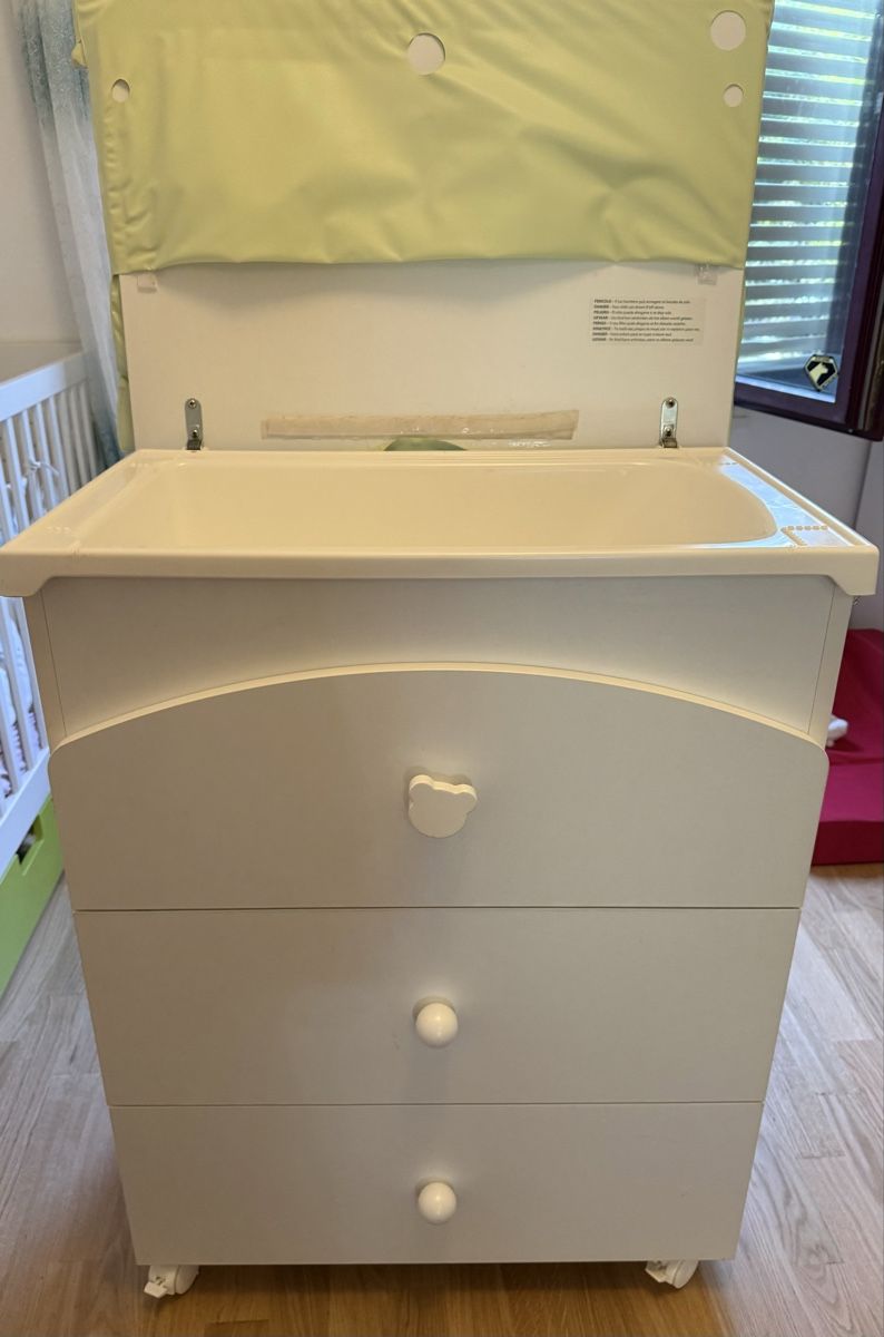 Ikea Fasciatoi & Accessori: White Baby Changing Table with Bath and Three Drawers – Nuovo (secondo la descrizione) da Nyon venduto da raz_7y76 6