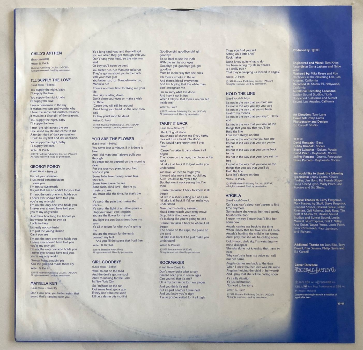 Vinyles: TOTO - TOTO – D'occasion à Poliez-Pittet par Newtown-Records 2