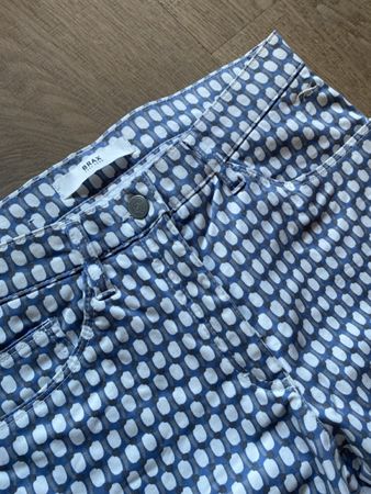 Brax Mary Damen Hose, hellblau-grau-weiss Gr. 34