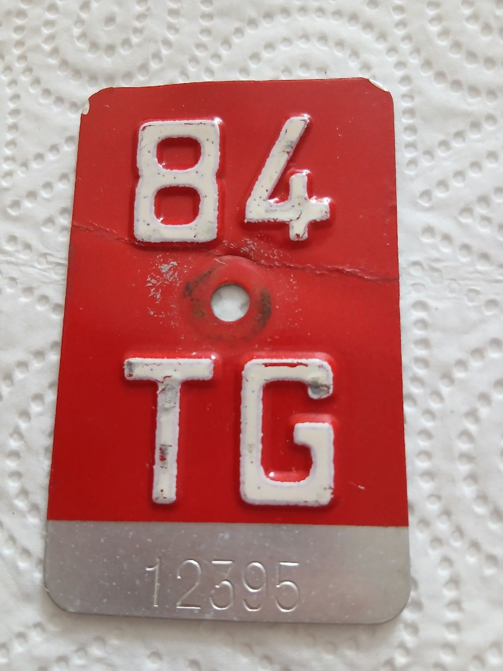 Insegne: Alte Velonummer TG 84 – Usato da Heimberg venduto da smi_jl82