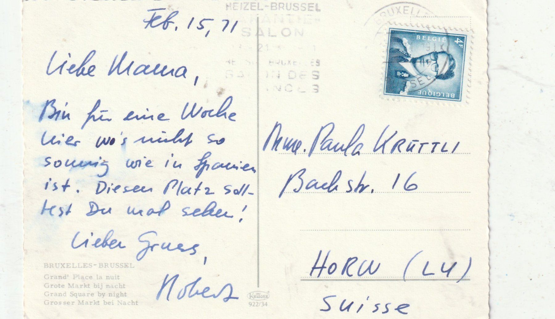 Cartoline postali: Brüssel bei Nacht – Usato da Lumbrein venduto da made02 1