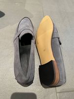 Flache graue Halbschuhe neu und ungetragen