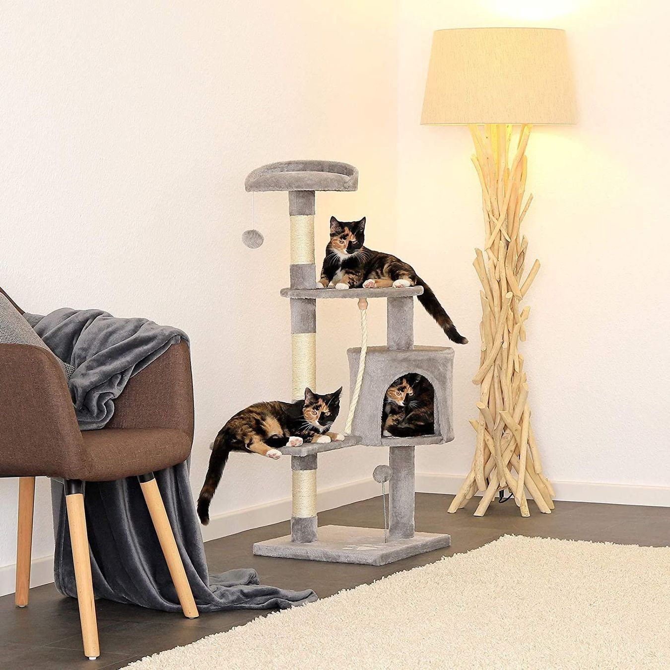 Katzenbaum - Kratzbaum: Kratzbaum Katzenbaum Stabiler Kletterbaum Spielhaus Turm 112 – Neu und originalverpackt aus Herisau von Serenco 2