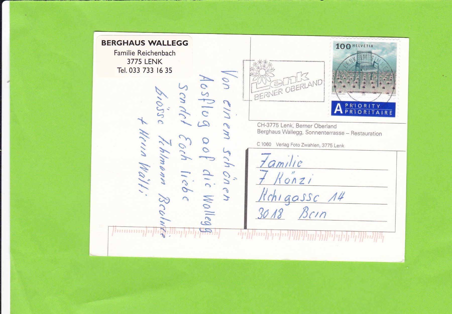 Cartes postales: Berghaus Wallegg-Lenk – D'occasion à St. Peterzell par neckertal 1