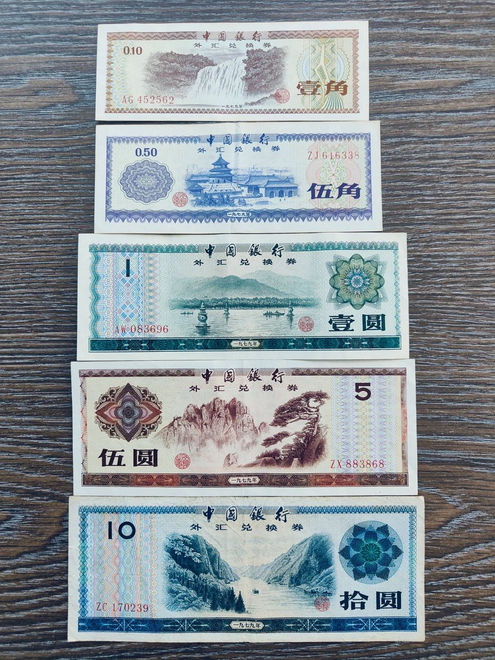 Banknoten: China "Foreign Exchange Certificate"  5 Stück !!!!!!! – Gebraucht aus Flaach von Lonzo99