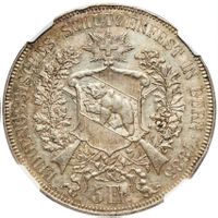 1885 Bern Schützenmedaille, NGC AU zertifiziert