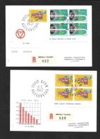 2 R-FDC 446 - 447 Serie Viererblöcke ET 13.3.1967