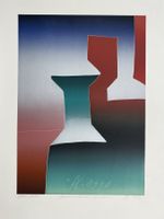 Franz Eggenschwiler : Holzschnitt "Spinnfaden-Spulen" 1992