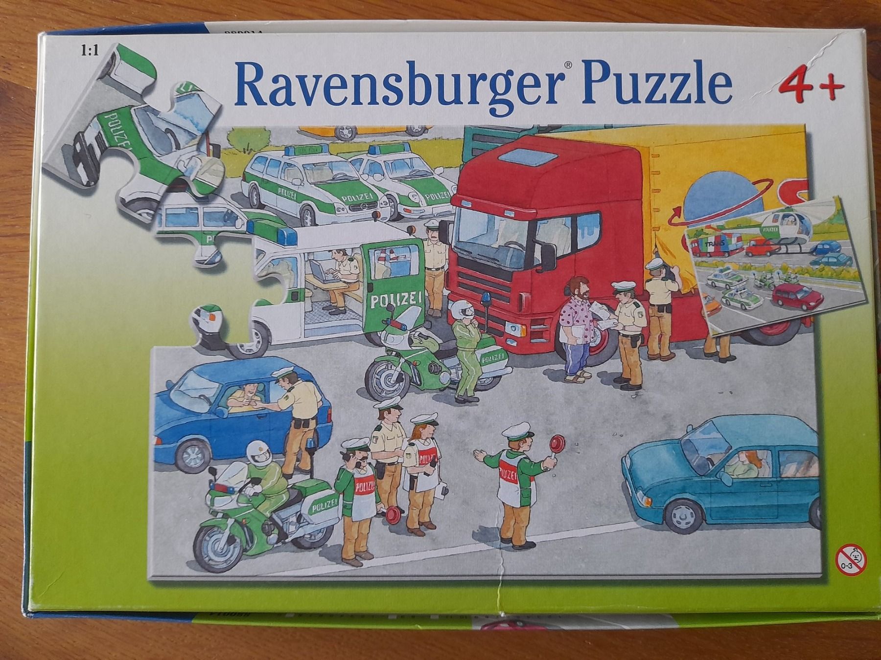 Ravensburger Puzzle: 2 x 20 Ravensburger Puzzle, Polizei, Auto, Helikopter – Usato da Eiken venduto da Lashar 1