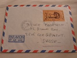 Rare Enveloppe Philatélie Tahiti avec timbre et cachet ✉️