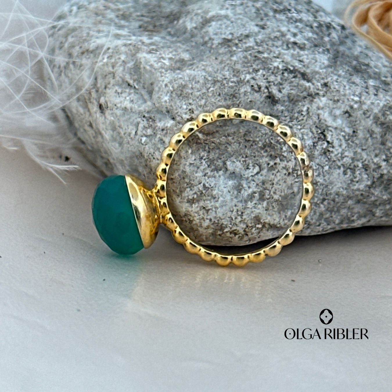 Olga Ribler Ringe: Silber Bubble-Ring mit grünem Onyx Grösse 52 – Neu (gemäss Beschreibung) aus Luzern von byolgaribleroutlet 3