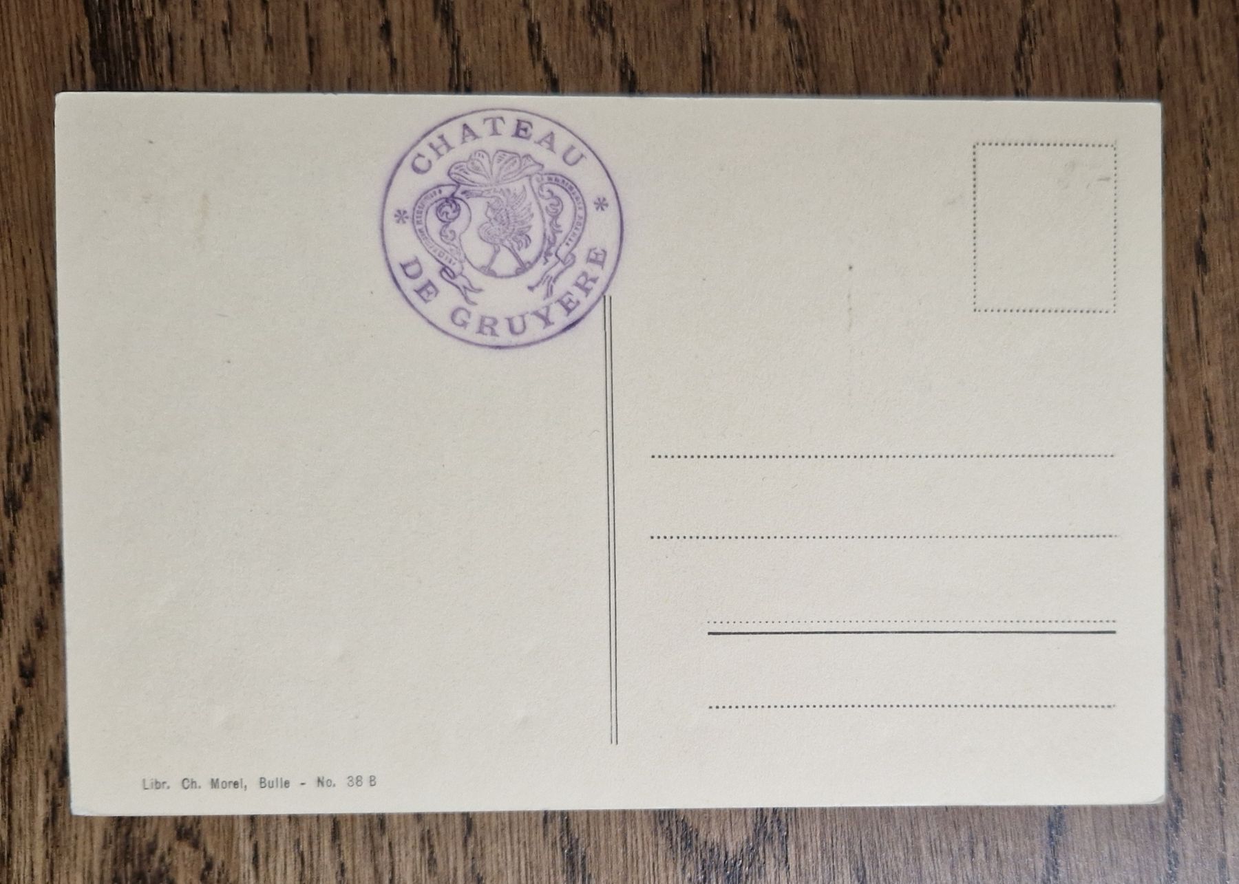 Cartoline postali: Château de Gruyères, Stempel des Schlosses – Usato da Ebikon venduto da Donar50 1