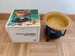 Choco-Fondue Set, Retro, Vintage, Keramic, Schweiz