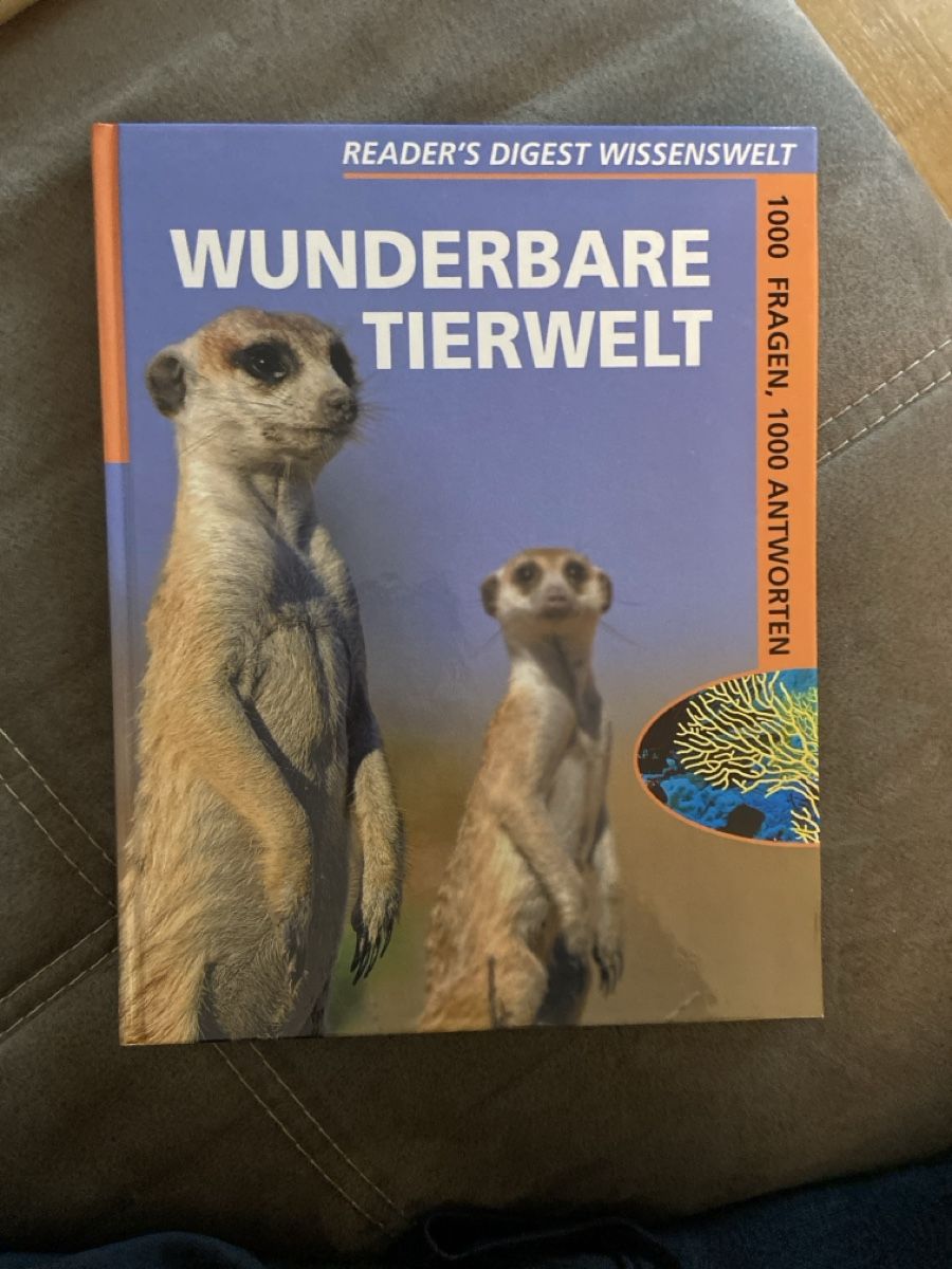 Libri: Reader's Digest "Wunderbare Tierwelt" - Quizfragen-Buch – Usato da Sisseln AG venduto da XBL-Rotstein