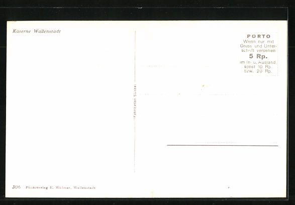 Cartoline postali: AK Wallenstadt, Kaserne – Usato da Berlin venduto da bartko-reher 1