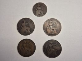 5 pièces Royaume-Uni Victoria & Edward VII (1901-1907)