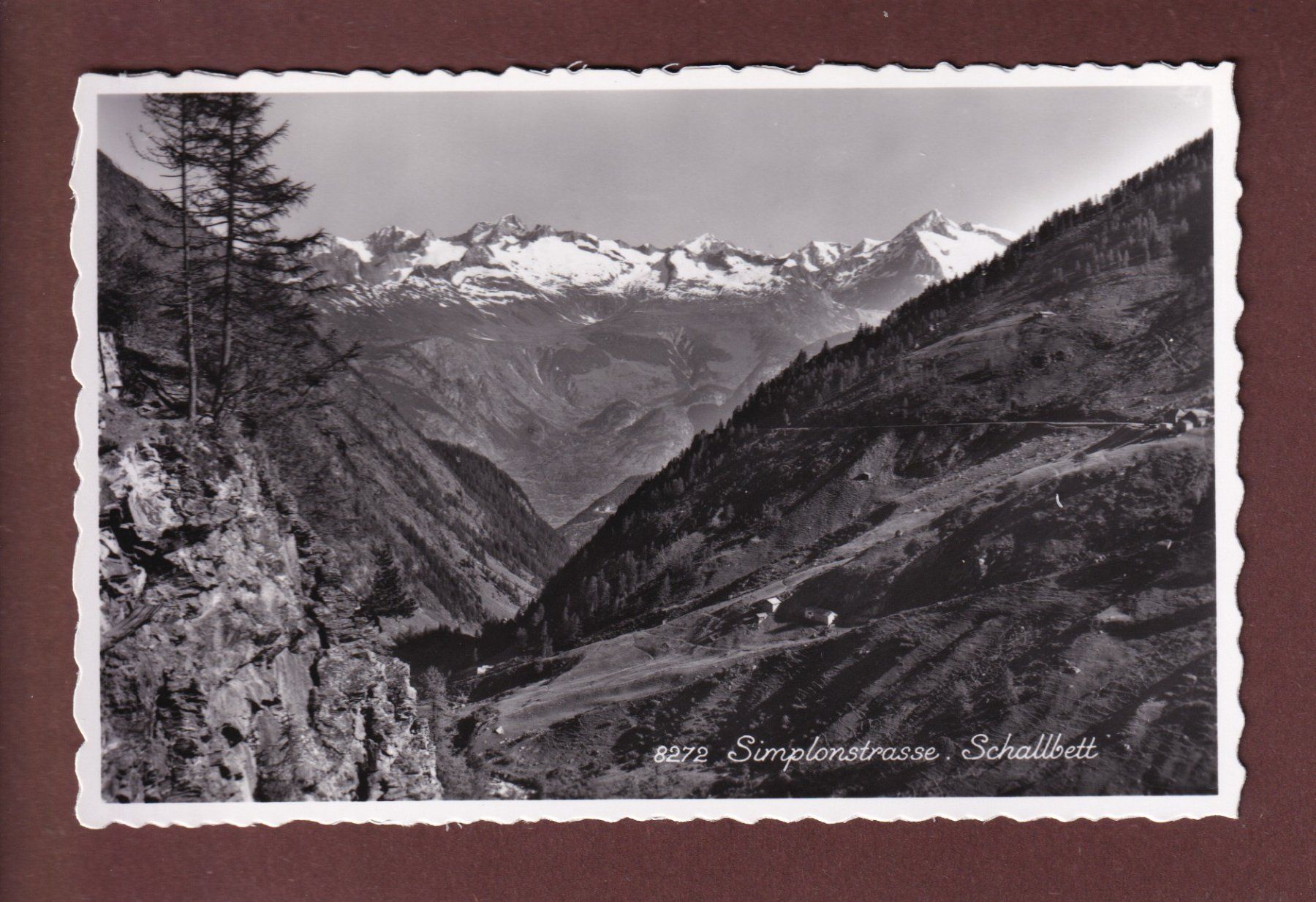 Cartoline postali: SIMPLONSTRASSE - Schallbett – Usato da Pully venduto da nicecards-shop