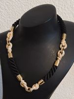 Original SWAROVSKI Vintage Set Gold/Schwarz –Kette & Armband
