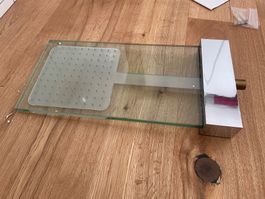 Duschkopf Glas Chrom rechteckig neu