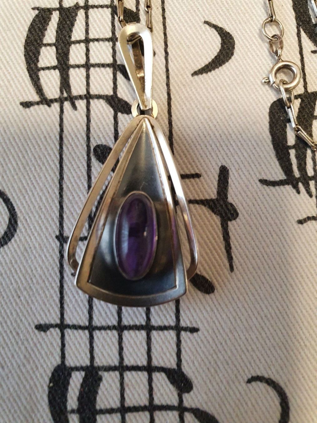 Ciondoli: Vintage Designer 800er Silber Amethyst- – Usato da Wohlen AG venduto da palmsprings 1