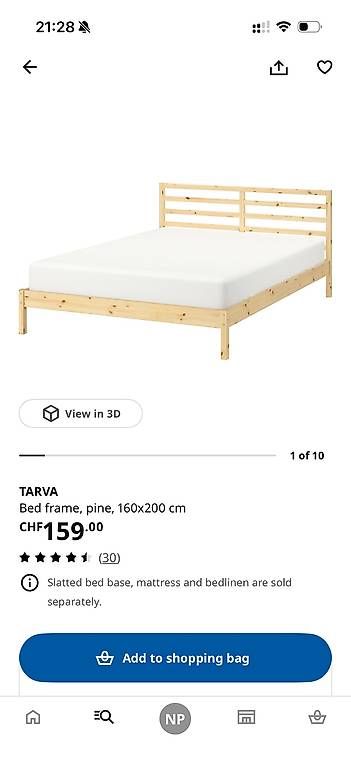 Letti: 160*200 bed frame and mattress – Usato da Zürich venduto da nef_z5q5 4