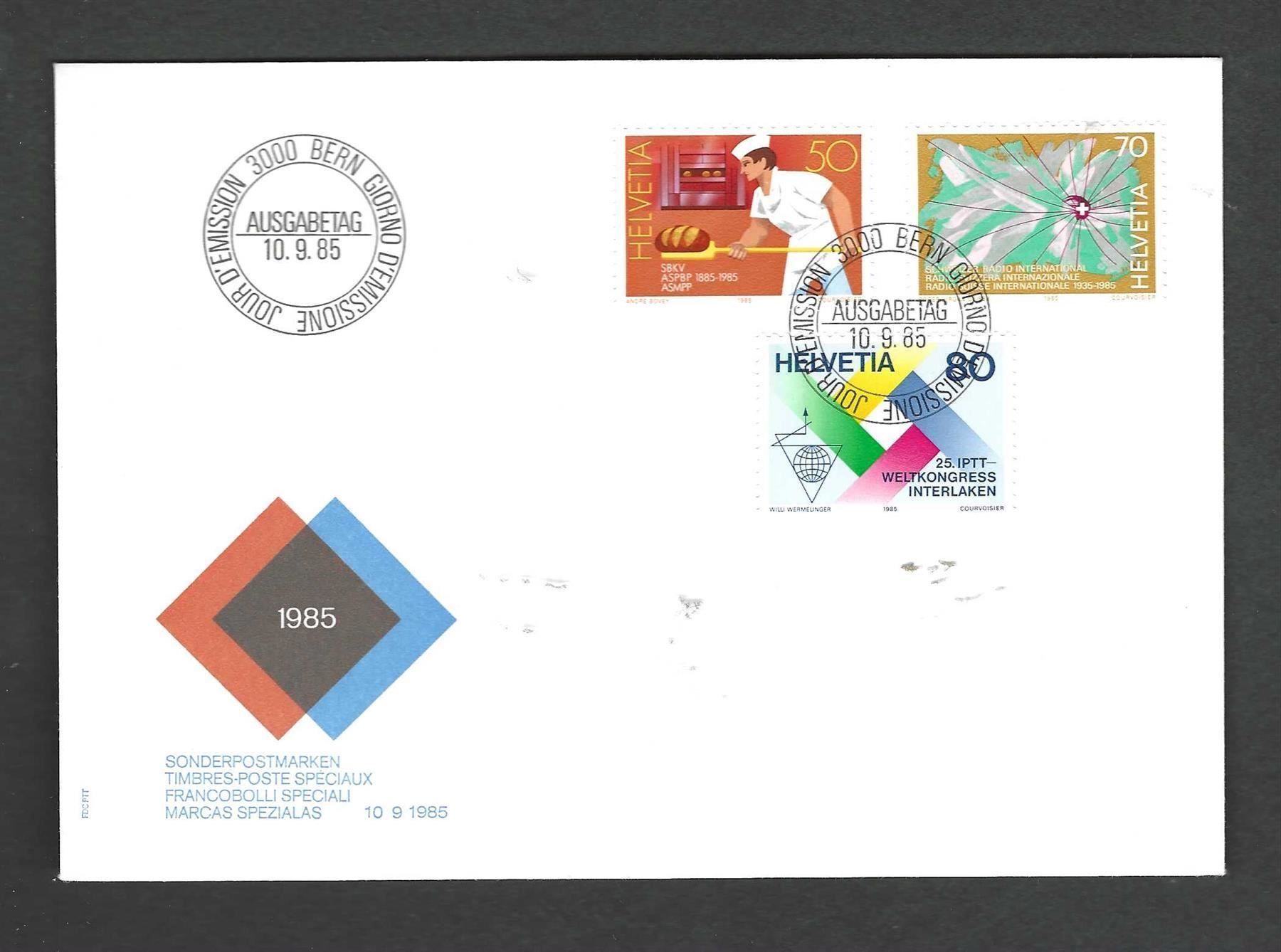 Tutti i francobolli: CH FDC Satz 1985 – Usato da Koblenz venduto da Markenhimmel
