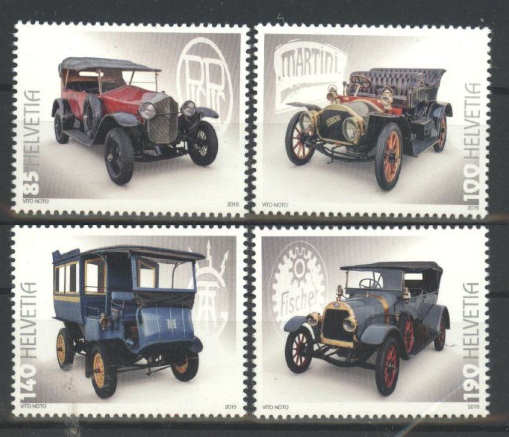 Tous les timbres: 2015, Sondermarken Schweizer Automobile ** – D'occasion à Willisau par Vollstempel