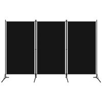 3-tlg. Raumteiler Schwarz 260x180 cm