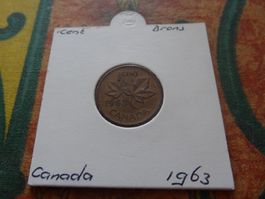 CANADA 1 Cent 1963