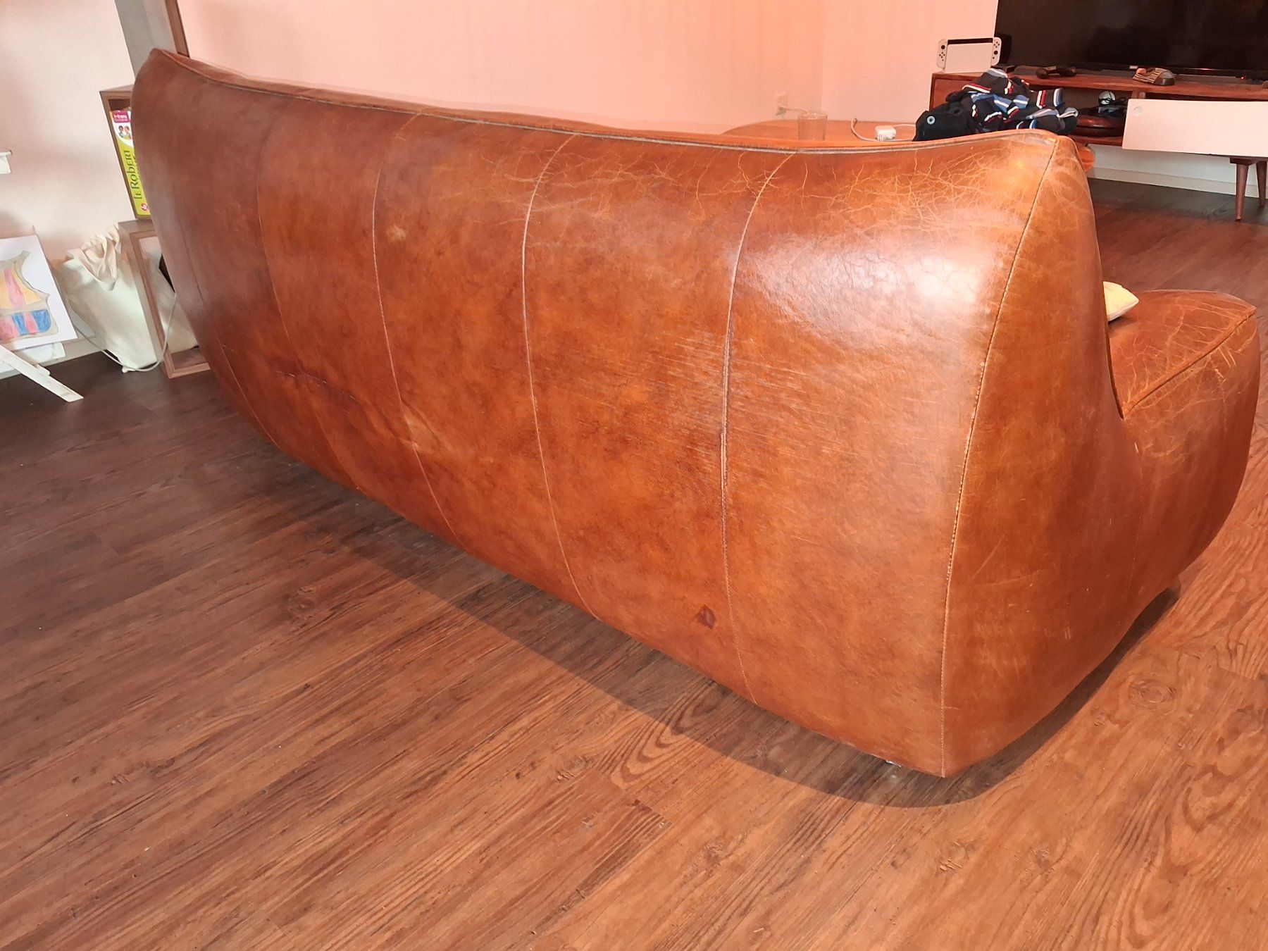 Maisons du monde Sofas: Canapé cuir brun GEORGE 180 cm – Gebraucht aus Palézieux-Village von Rob_6l8k 6