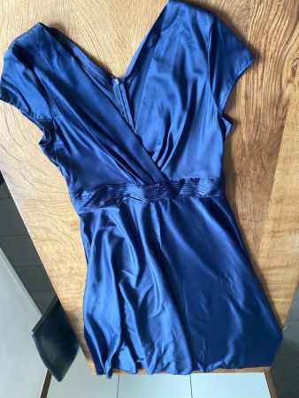 Langes edles KLEID Gr. M/L dunkelblau NEU / chic wunderschön
