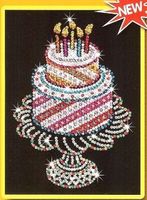 Paillettenbild Sequin Art - Torte