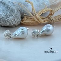 Silber Ohrhänger mit Barock-Perle