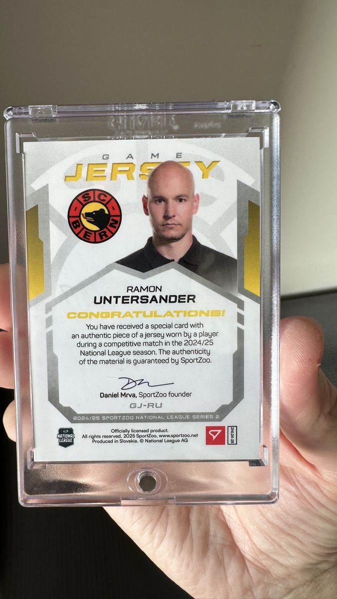 Sportzoo Sammelbilder & Trading cards: Ramon Untersander SC Bern Jersey Card 02/65 – Neu (gemäss Beschreibung) aus Schlieren von NM_Nici 1