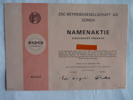 ZSC Namenaktie 100 CHF A4