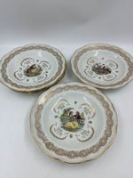 6 assiettes décor Marquise.