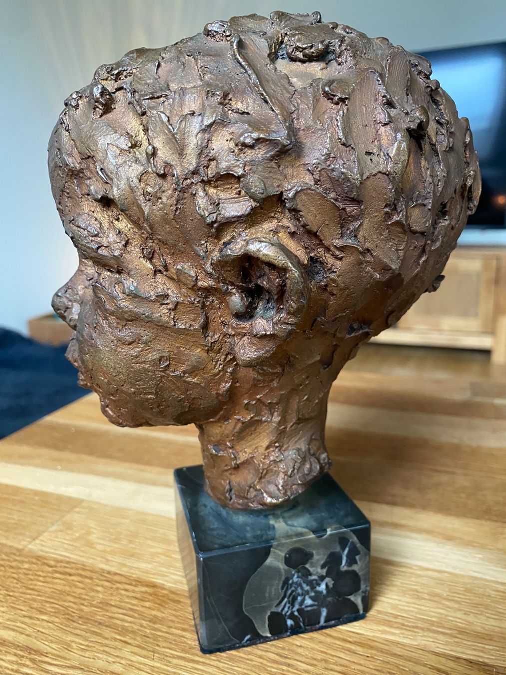 Sculture & Statue: Bronze Skulptur Bubenkopf – Usato da Reinach BL venduto da Nati81 1