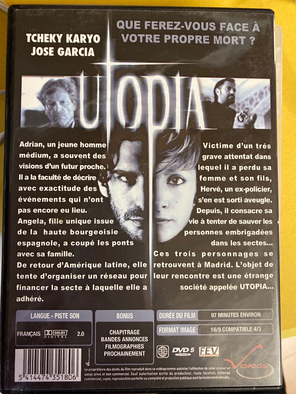 Tutti i DVDs: DVD - UTOPIA - TCHEKY KARYO - Jose Garcia – Usato da Le Brassus venduto da cinema13 1