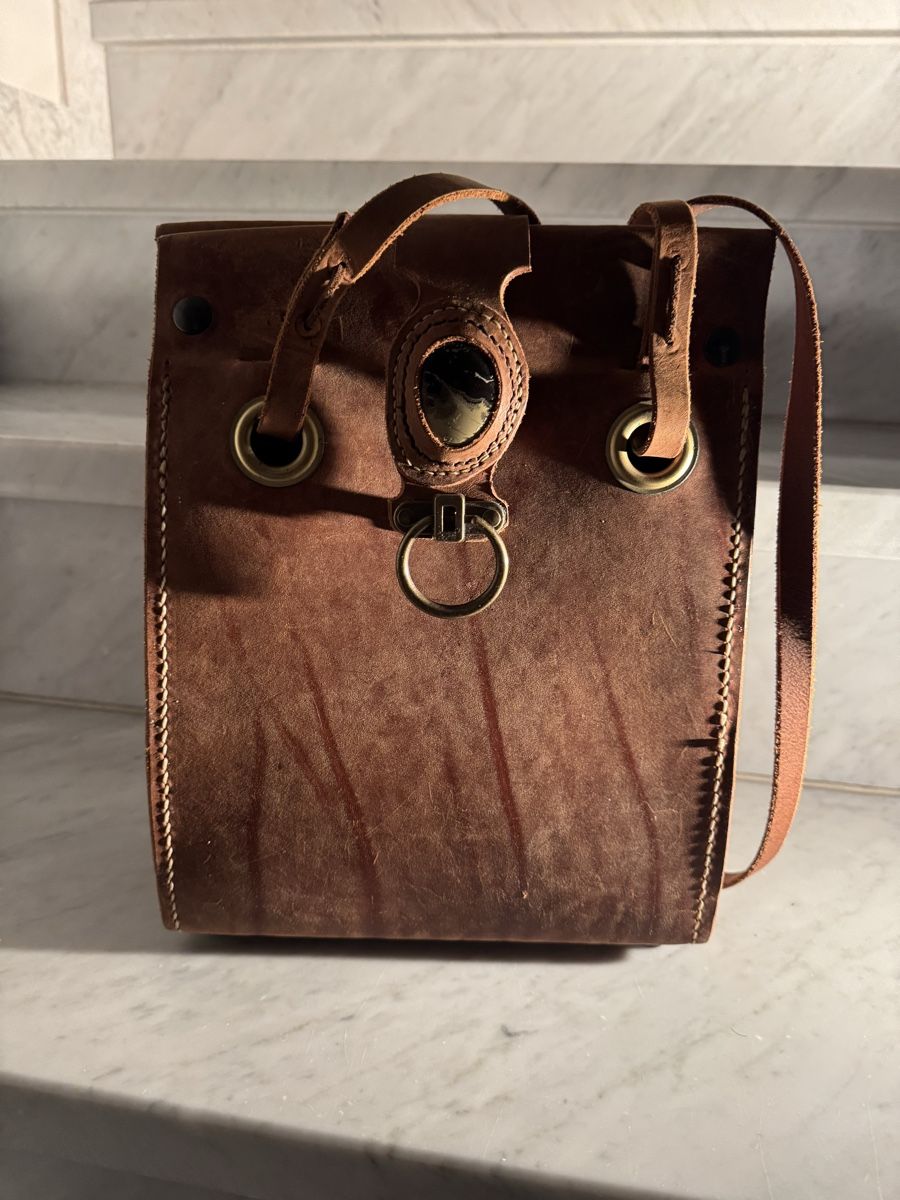 Borse: Mittelalter Tasche aus Leder – Usato da Esslingen venduto da Takayama25